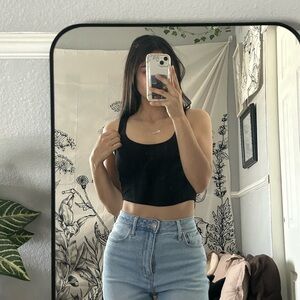 Black Women's Crop Top